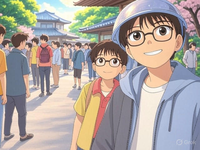 Ghibli park scene created with AI